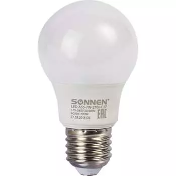 Светодиодная лампа SONNEN LED A55-7W-2700-E27 453693