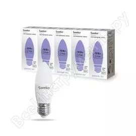 Светодиодная лампа Sweko 42LED-C35-10W-230-6500K-E27