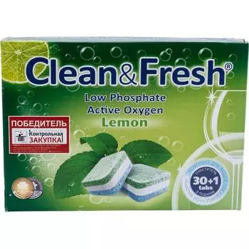 Таблетки для посудомоечных машин Clean&Fresh