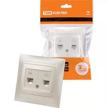 Телефонная розетка TDM ELECTRIC Лама SQ1815-0819