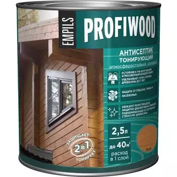 Тонирующий атмосферостойкий алкидный антисептик Profiwood 63855