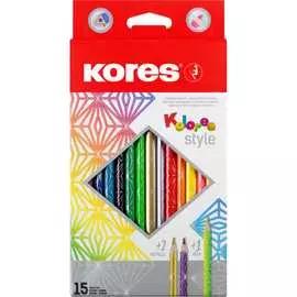 Трехгранные цветные карандаши Kores