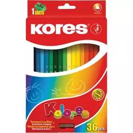 Трехгранные цветные карандаши Kores