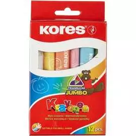 Трехгранные восковые мелки Kores