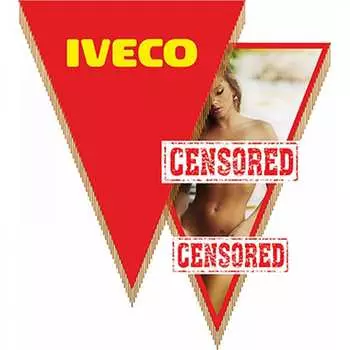 Треугольный автомобильный вымпел SKYWAY IVECO с девушкой S05101027