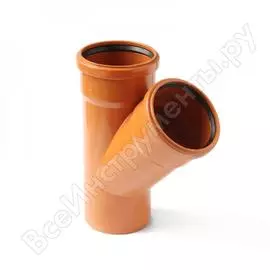Тройник для наружной канализации polytron terra pp 200x200/45 pph700202045