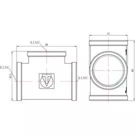 Тройник Valtec VTr.130.N.0007