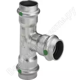 Тройник viega sanpress inox, с sc-contur, нержавеющая сталь, 42х28х42 мм 436049