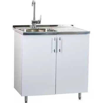 Тумба SANTREK 80*50 (2 дверцы) серебристый металлик фасад МДФ 47972