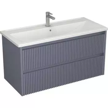Тумба Veneciana ALTERNO 100 с 2-мя ящиками, под умывальник Mario 100, серый матовый 510028