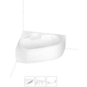 Угловая акриловая ванна Lavinia Boho Bell Pro S2-3702150L