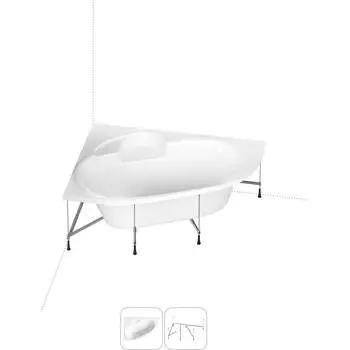 Угловая акриловая ванна Lavinia Boho Bell Pro S1-3702150L