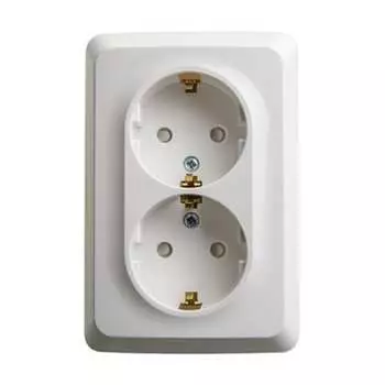 Угловая двойная розетка Systeme Electric ЭТЮД PA16-108B