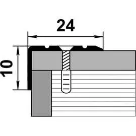 Угловой алюминиевый порог Лука