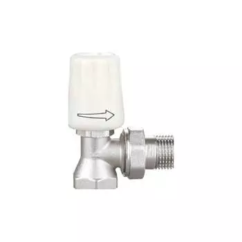 Угловой резьбовой латунный радиаторный кран DOUBLE-LIN LL3052A (3/4")