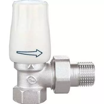 Угловой резьбовой латунный радиаторный кран DOUBLE-LIN LL3009A (1/2")