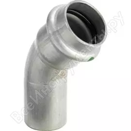 Угол viega нв 45 sanpress inox, с sc-contur, нержавеющая сталь, 42 мм 435431