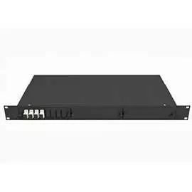 Укомплектованный многомодовый стоечный оптический кросс TopLan КРС-Top-1U-04SC/U-OM2-BK