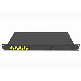 Укомплектованный многомодовый стоечный оптический кросс TopLan КРС-Top-1U-08ST/U-OM2-BK