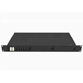 Укомплектованный многомодовый стоечный оптический кросс TopLan КРС-Top-1U-04LC/U-OM2-BK