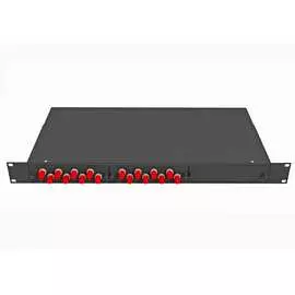 Укомплектованный одномодовый стоечный оптический кросс TopLan КРС-Top-1U-16ST/U-OS2-BK