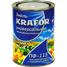 Универсальная атмосферостойкая эмаль KRAFOR ПФ-115 26044