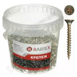 Универсальный саморез bartex 3х30 цинк, банка, 1000шт 211750