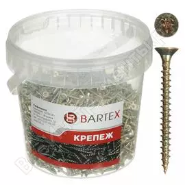 Универсальный саморез bartex 4х40 цинк, банка, 500шт 211755