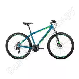 Велосипед forward apache 27.5 3.0 disc, рост 19, бирюзовый/светло-зеленый rbkw0m67q008