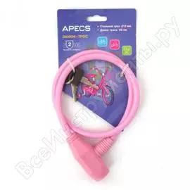 Велосипедный замок apecs pd-81-65cm-pink 20434