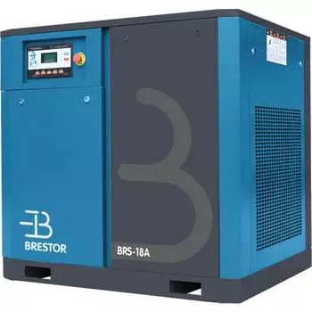Винтовой компрессор Brestor BRS-18A (2,9м3/мин при 8бар; маслозаполненный) , UCX, "Звезда/треуг.", 380В 3ф 50Гц, возд. охл., MAM S18A8