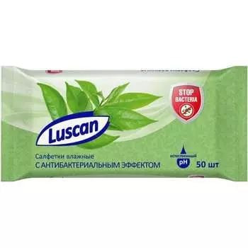 Влажные антибактериальные салфетки Luscan