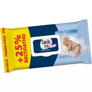 Влажные детские салфетки Emily Style 218434