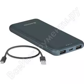 Внешний аккумулятор defender extralife 10000f 2xusb,2.1a, 10000mah, 2 входа 83663