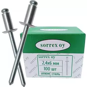 Вытяжная заклепка SORREX 2.4Х6 100 шт. 2ASD 24600 100