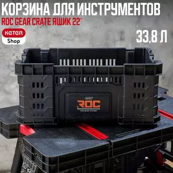 Ящик для инструментов Keter ROC GEAR CRATE 22, 33.8 L 257191