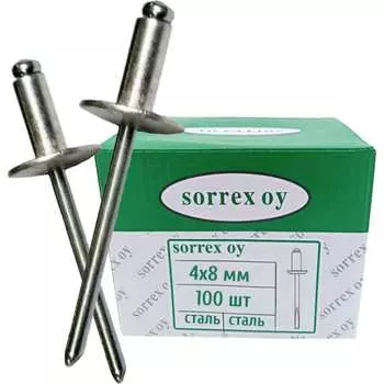 Заклепка SORREX 4.0х8х12 100 шт. SSL 40800 100