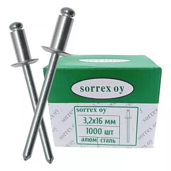 Заклепка SORREX AL/ST-3.2Х16 2ASD 2ASD 32160 1000