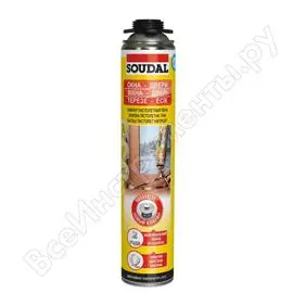 Зимняя пистолетная монтажная пена Soudal Желтая 50 115003