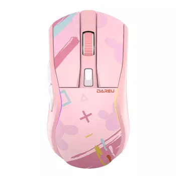 Игровая беспроводная мышь Dareu A950 Pink