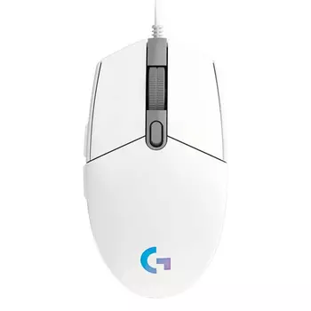 Игровая проводная мышь Logitech G102 Lightsync White