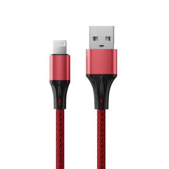 Кабель Accesstyle AL24-F100M USB-Lighting 1м Red+Black