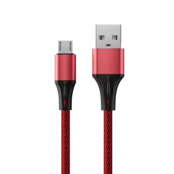 Кабель Accesstyle AM24-F100M USB-Micro USB 1м Red+black