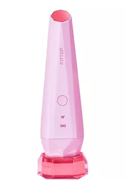 Косметологический аппарат для подтяжки лица FitTop L-Thermage, RF/EMS лифтинг, розовый