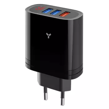 Сетевое зарядное устройство Accesstyle Topaz 30W3A Black