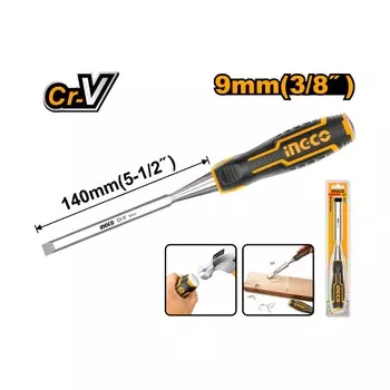 Стамеска 9x140мм, CrV, INGCO HWC0806 INDUSTRIAL
