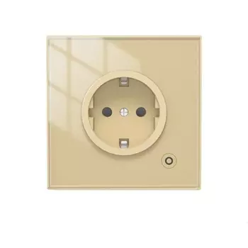 Умная встраиваемая розетка Moes Zigbee Smart Wall Socket Gold