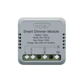 Умное реле Moes ZigBee Smart Dimmer Module с диммированием ZM-105-M-MS