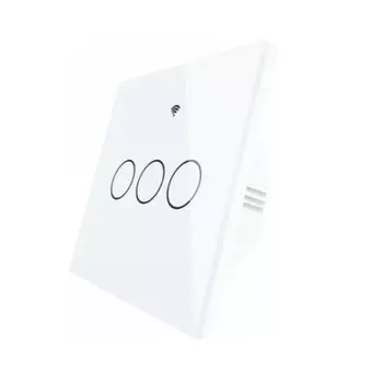 Умный сенсорный выключатель Moes ZigBee Smart Switch Triple ZTS-EU White