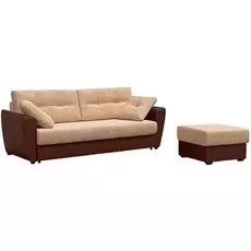 Диван прямой Берг еврокнижка с пуфиком рогожка